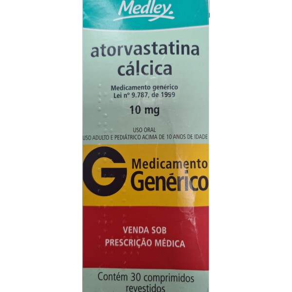 ATORVASTATINA CÁLCICA 10 MG - 30 COMPRIMIDOS